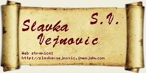 Slavka Vejnović vizit kartica